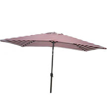 Outdoor Sqaure Strip Fabric Waterproof Tilt Umbrella